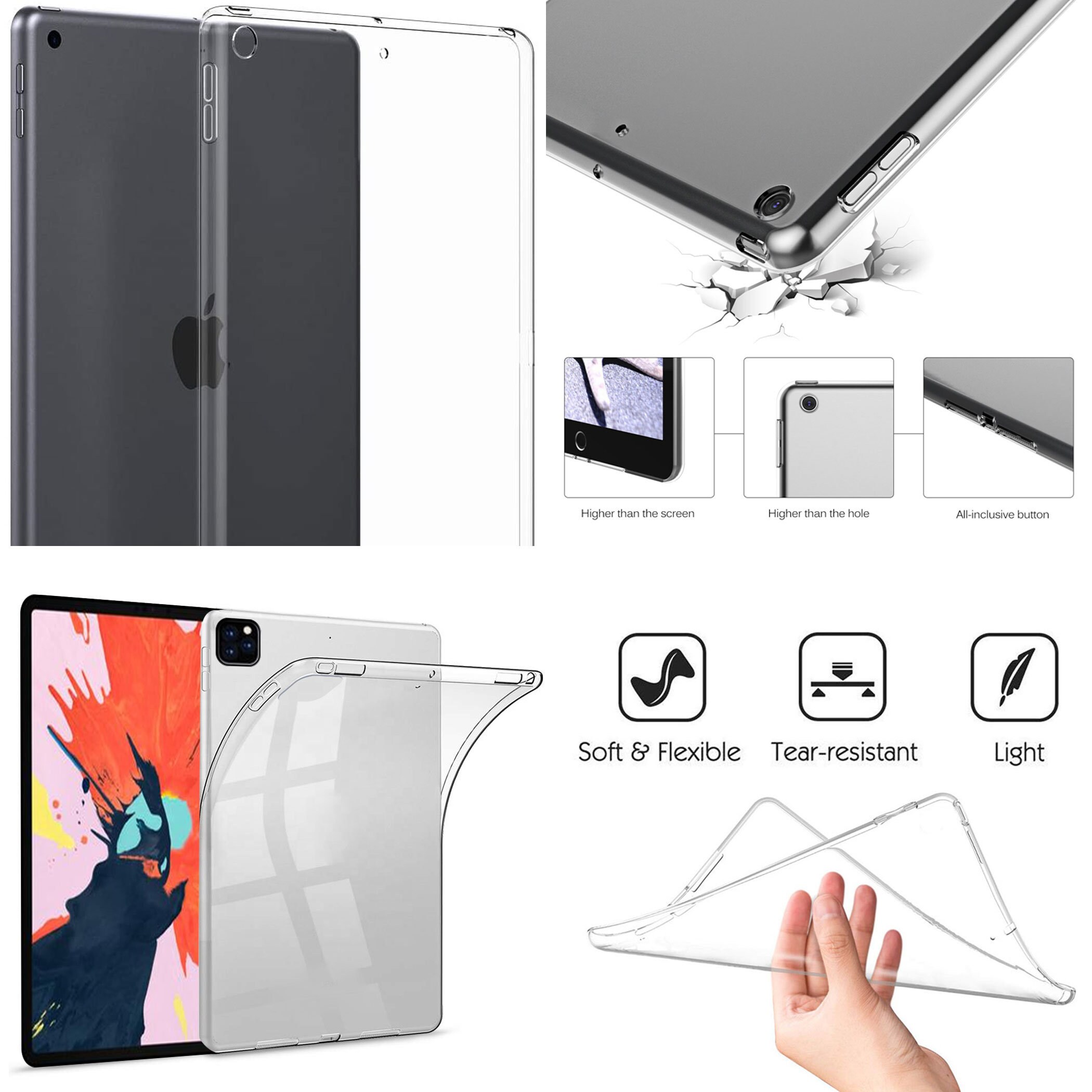 Personalised iPad Case Collage | Photo iPad | Gel Clear Silicon | iPad 6th Gen | iPad 7th Gen | iPad 8th Gen | iPad 10.2 | iPad 9th Gen - Image 3