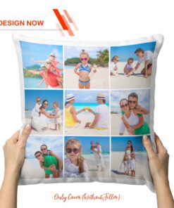 Personalised Collage Photos White Soft Cushion Cover Any Photo Printed Design In Your Own Style