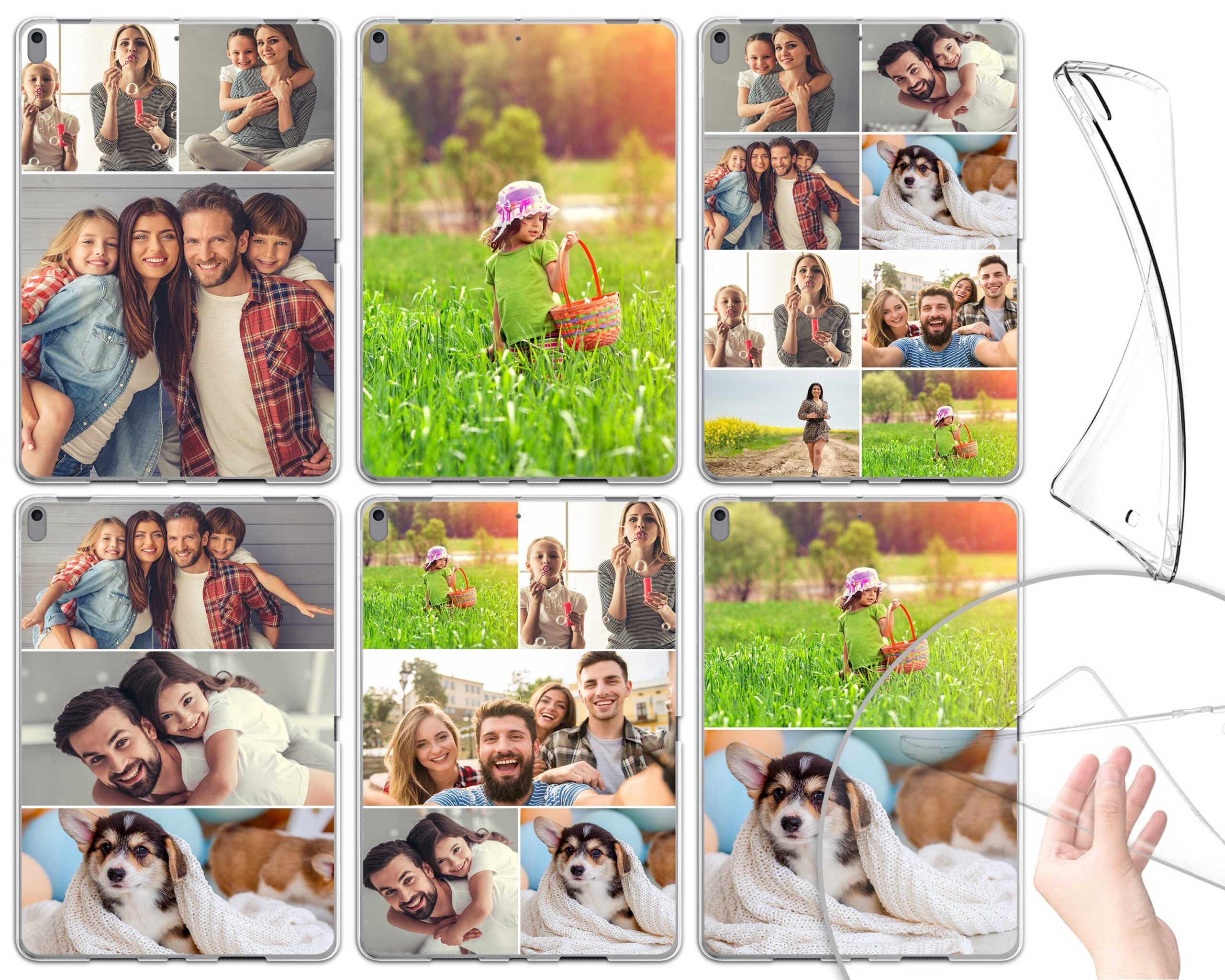Personalised iPad Case Collage | Photo iPad | Gel Clear Silicon | iPad 6th Gen | iPad 7th Gen | iPad 8th Gen | iPad 10.2 | iPad 9th Gen