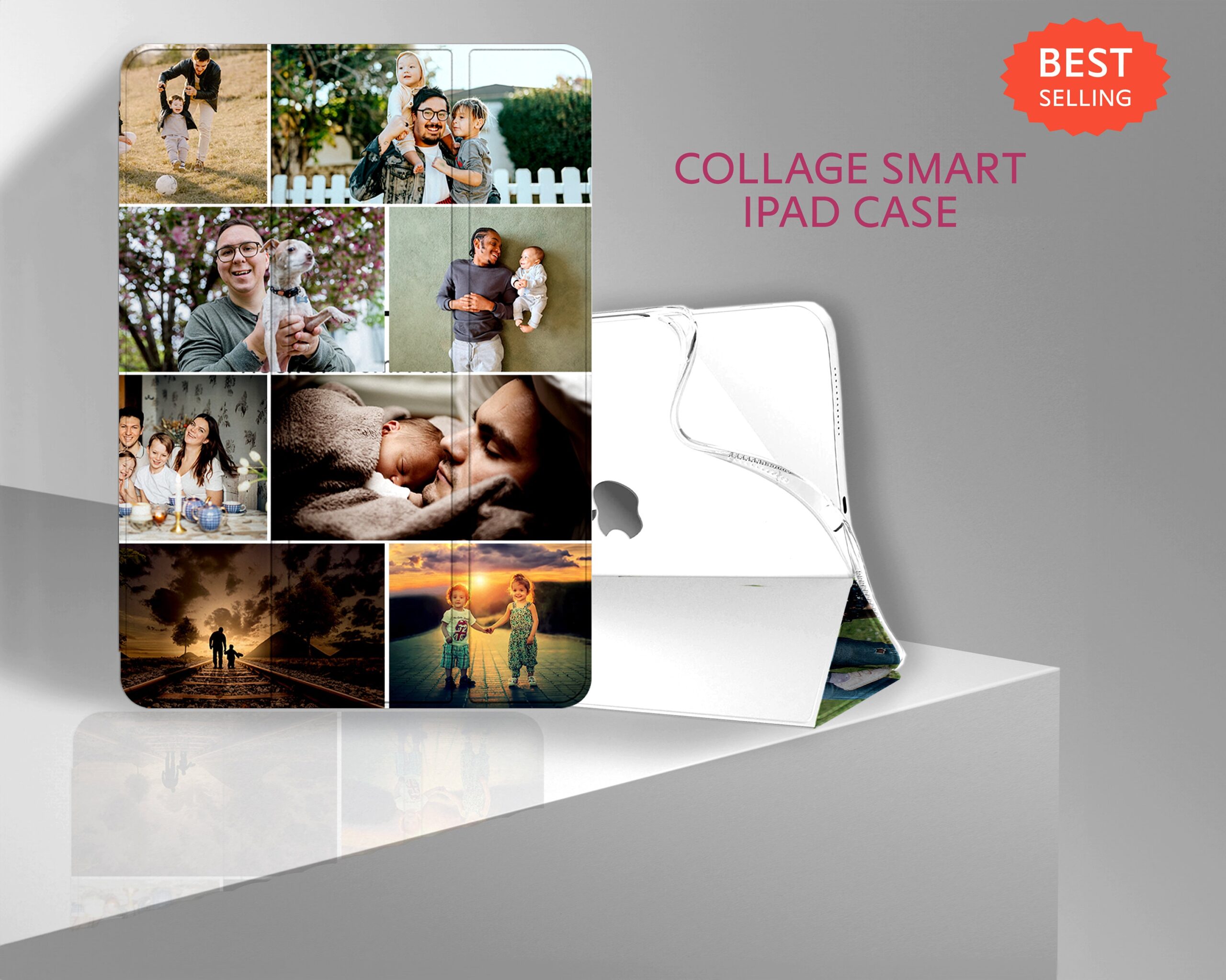 Personalised Collage iPad Case | Smart Flip iPd Cover | iPad 10.2 | iPad Air 5 | iPad 10.9 | iPad 8th Gen | iPad 9th Gen | iPad Air 4 | Air